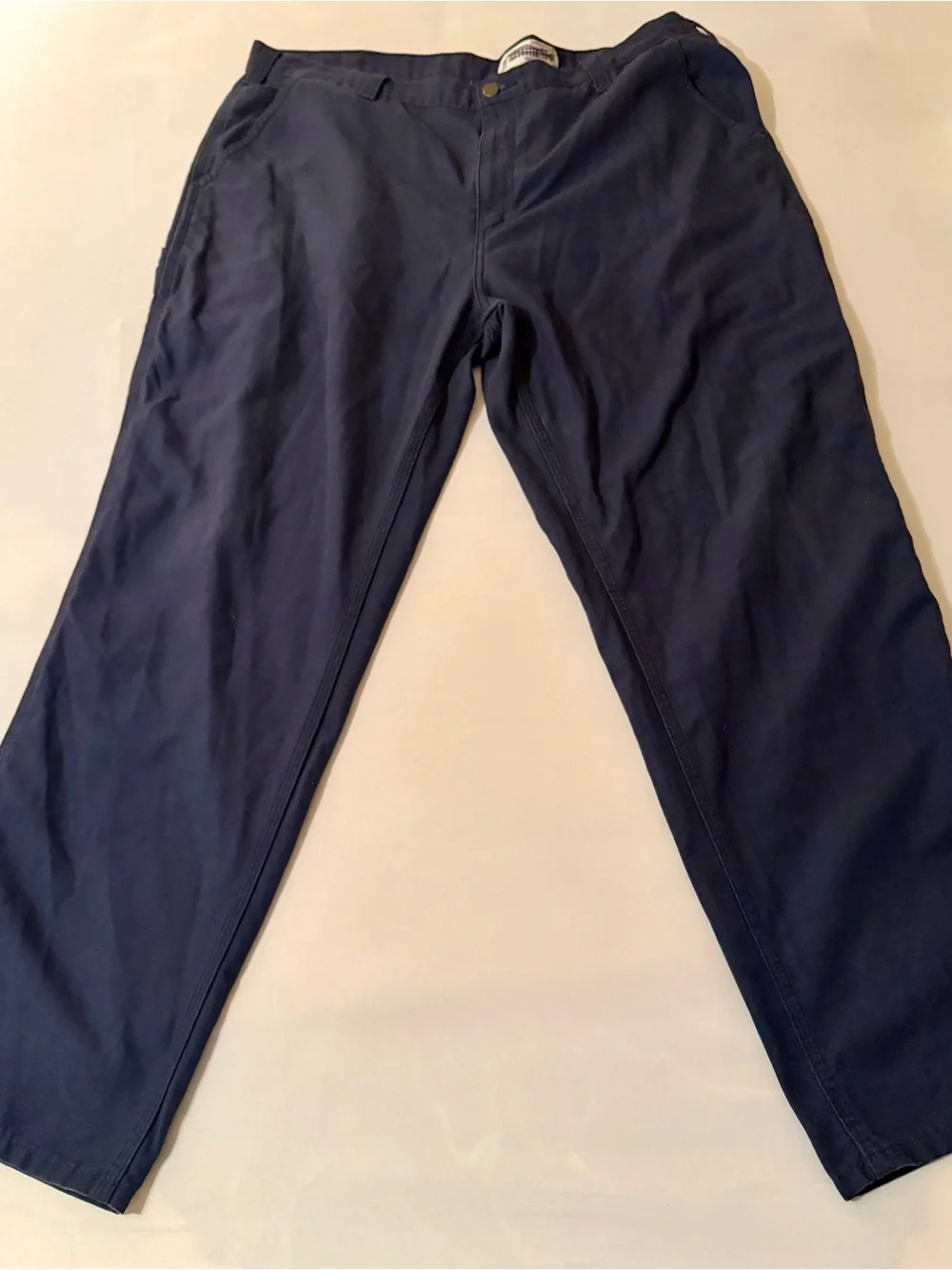 Carhartt Men's Work Pants Blue Size 42x32 Relaxed Fit RN#51374 Dungarees